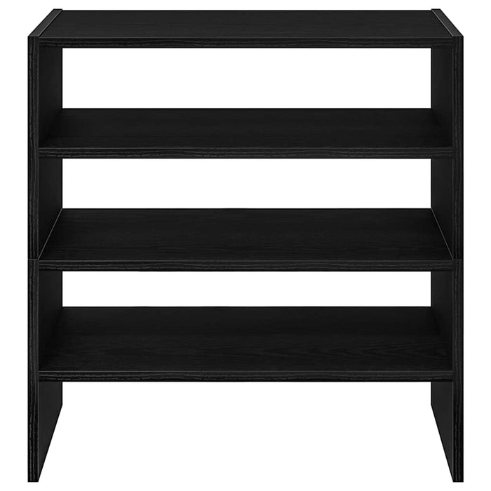 Rafturi pantofi 2 buc Stejar negru stivuibil 60x30x30,5 cm WALTI