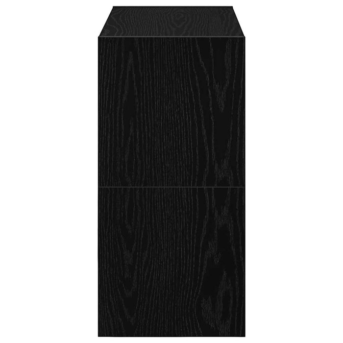 Rafturi pantofi 2 buc Stejar negru stivuibil 60x30x30,5 cm WALTI
