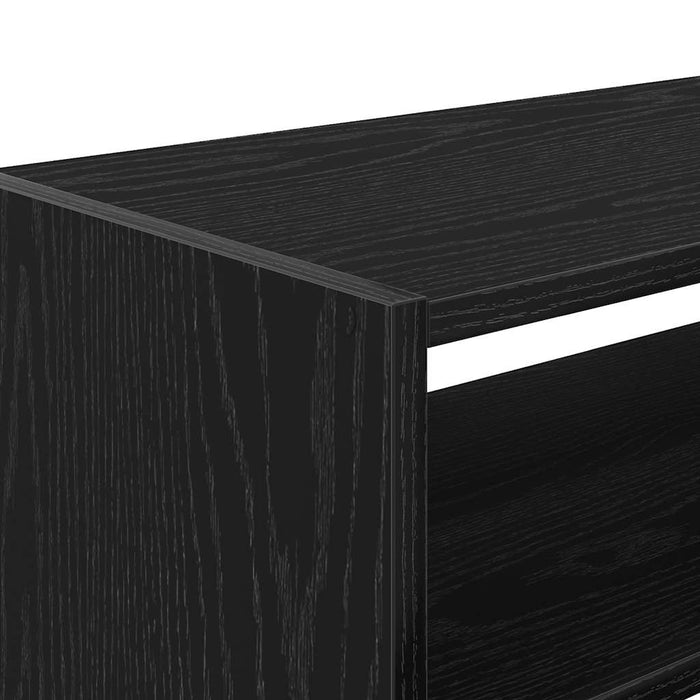 Rafturi pantofi 2 buc Stejar negru stivuibil 60x30x30,5 cm WALTI