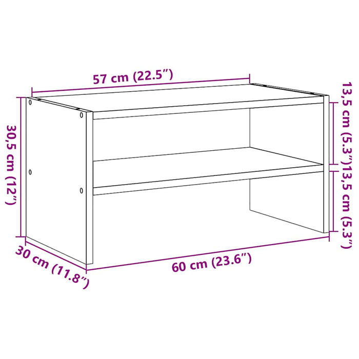 Suport pantofi stivuibil Stejar Sonoma 60x30x30,5 cm - WALTI WALTI