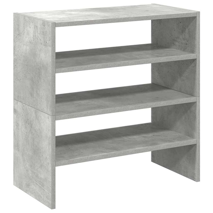 Rafturi de pantofi 2 buc stivuibile beton gri 60x30x30,5 cm - WALTI WALTI