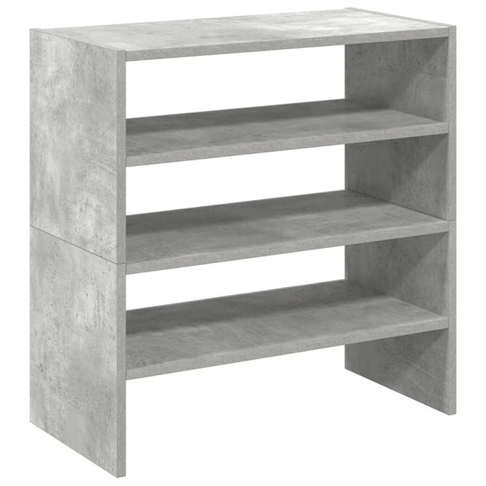 Rafturi de pantofi 2 buc stivuibile beton gri 60x30x30,5 cm - WALTI WALTI