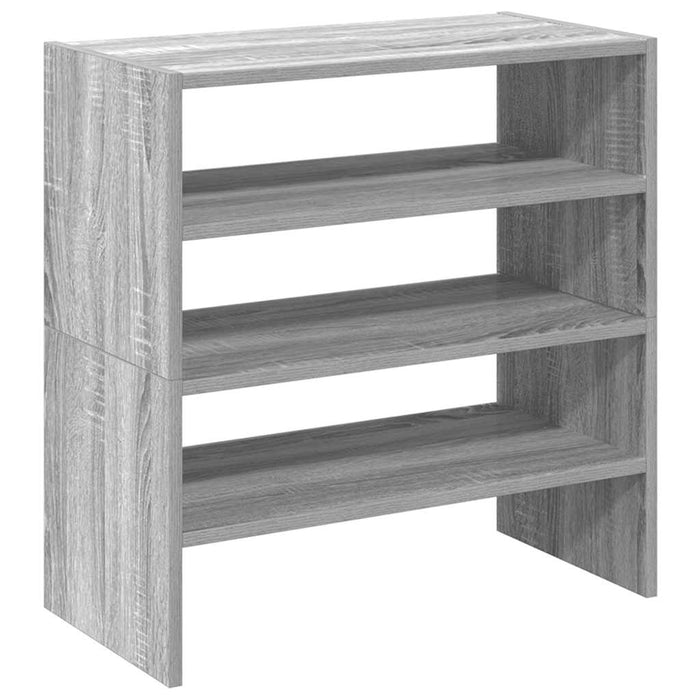 Rafturi pentru pantofi 2 buc stivuibile gri Sonoma 60x30x30,5cm - WALTI WALTI