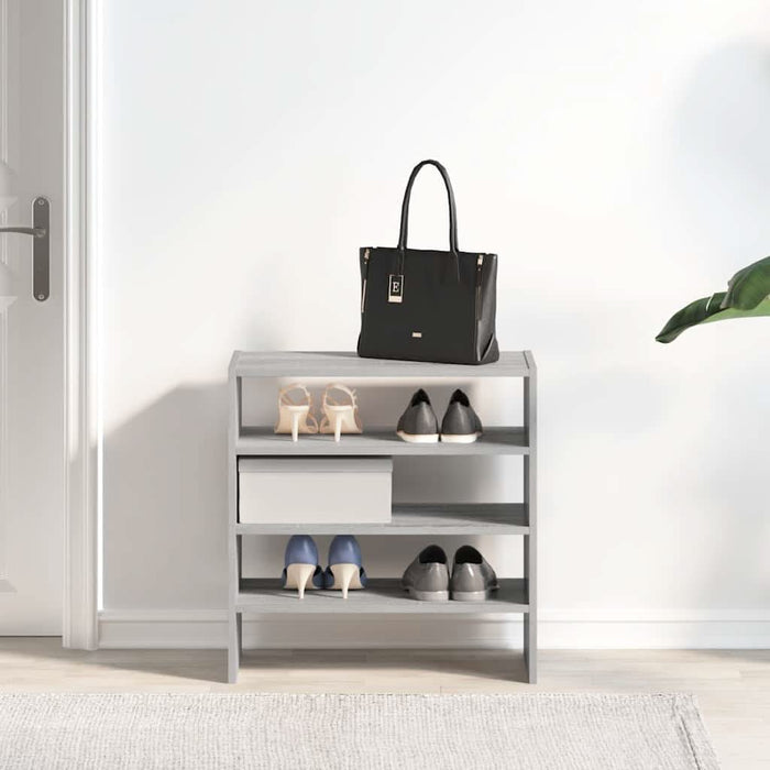 Rafturi pentru pantofi 2 buc stivuibile gri Sonoma 60x30x30,5cm - WALTI WALTI