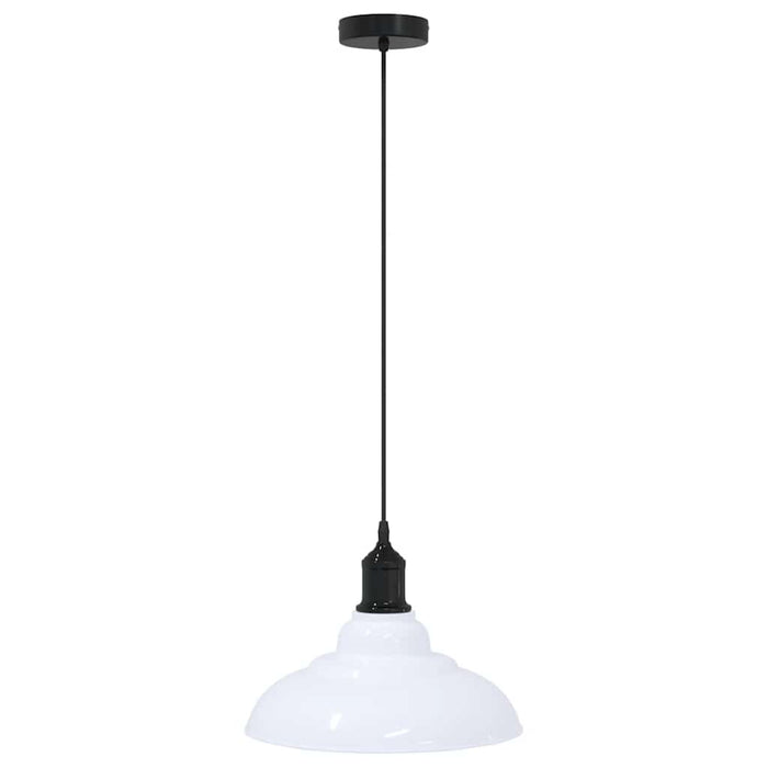 Lampă suspendată reglabilă pe înălțime E27 alb lucios metal - WALTI WALTI