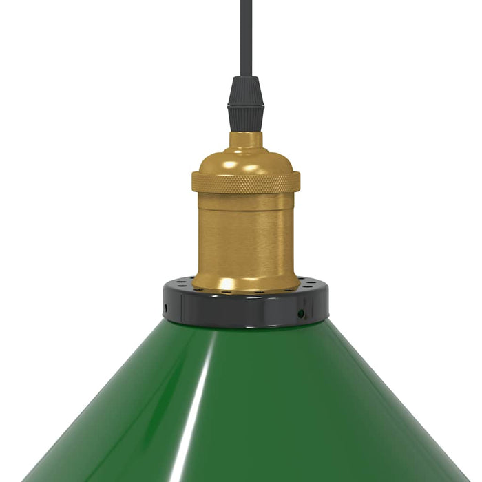 Lampă suspendată reglabilă pe înălțime E27 verde lucios metal - WALTI WALTI