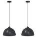 Lămpi de suspendare 2 buc E27 Negru Ø 30 cm Metal - WALTI WALTI