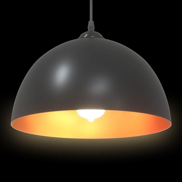 Lămpi de suspendare 2 buc E27 Negru Ø 30 cm Metal - WALTI WALTI