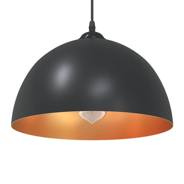 Lămpi de suspendare 2 buc E27 Negru Ø 30 cm Metal - WALTI WALTI