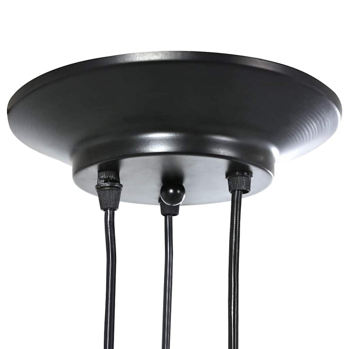Lampă suspendată cu 3 suporturi E27 metal negru - WALTI WALTI