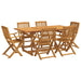 Set mobilier de grădină 7 piese 180x90x75 cm, lemn masiv acacia - WALTI WALTI