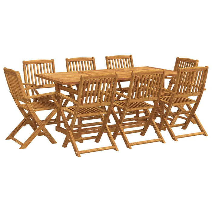 Set mobilier de grădină 9 piese 180x90x75 cm, lemn masiv acacia - WALTI WALTI