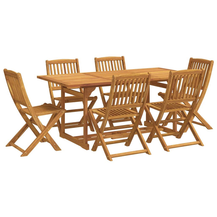 Set mobilier de grădină 7 piese 180x90x75 cm, lemn masiv acacia WALTI