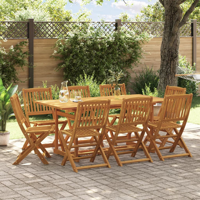 Set mobilier de grădină 9 piese 180x90x75 cm, lemn masiv acacia WALTI