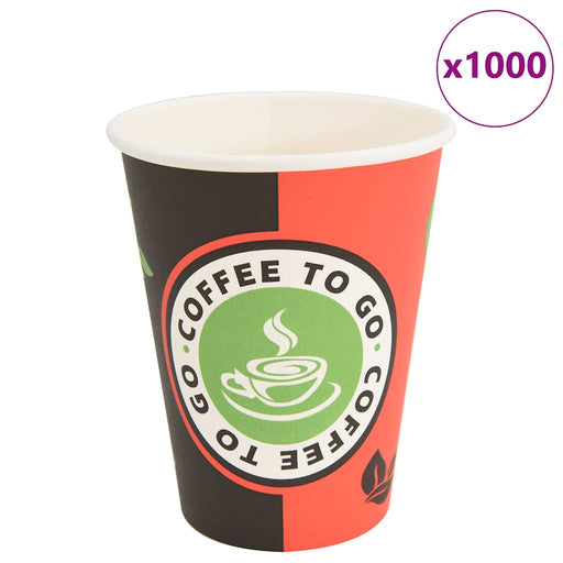 Cești de cafea din hârtie 1000 buc 12 oz 300 ml roșu și negru - WALTI WALTI