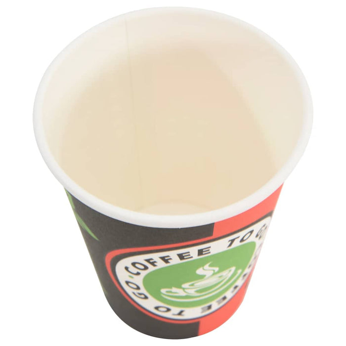 Cești de cafea din hârtie 1000 buc 12 oz 300 ml roșu și negru - WALTI WALTI