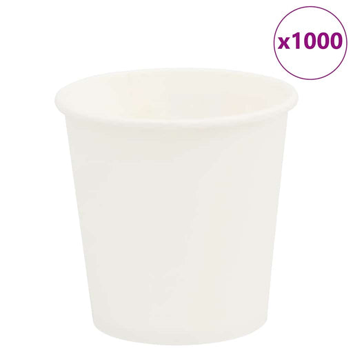 Cești de cafea din hârtie 1000 buc 4oz 100ml alb - WALTI WALTI