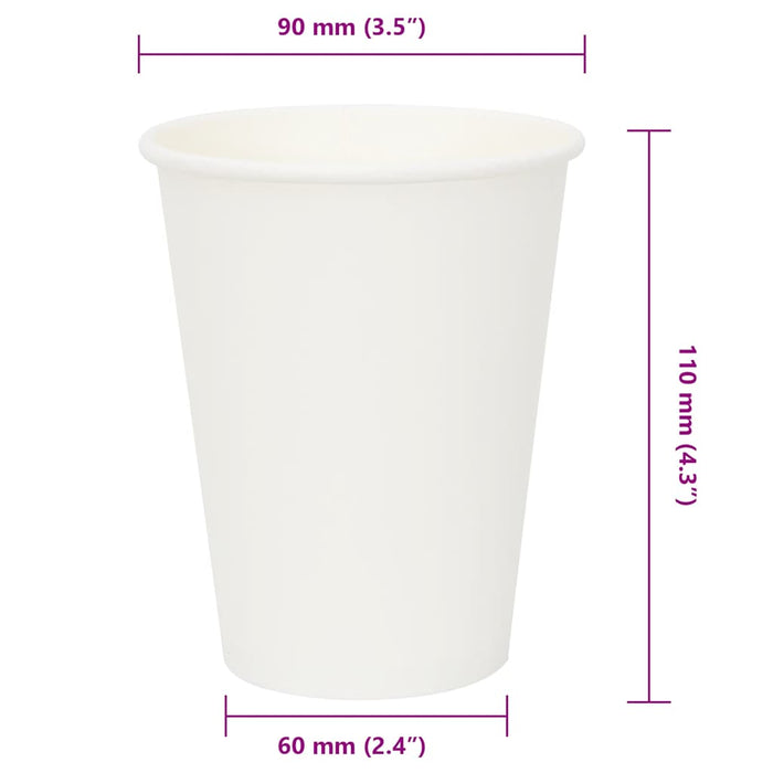 Cești de cafea din hârtie 1000 buc 12 oz 300 ml alb - WALTI WALTI