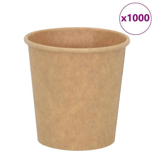 Cești de cafea din hârtie 1000 buc 4oz 100ml maro - WALTI WALTI