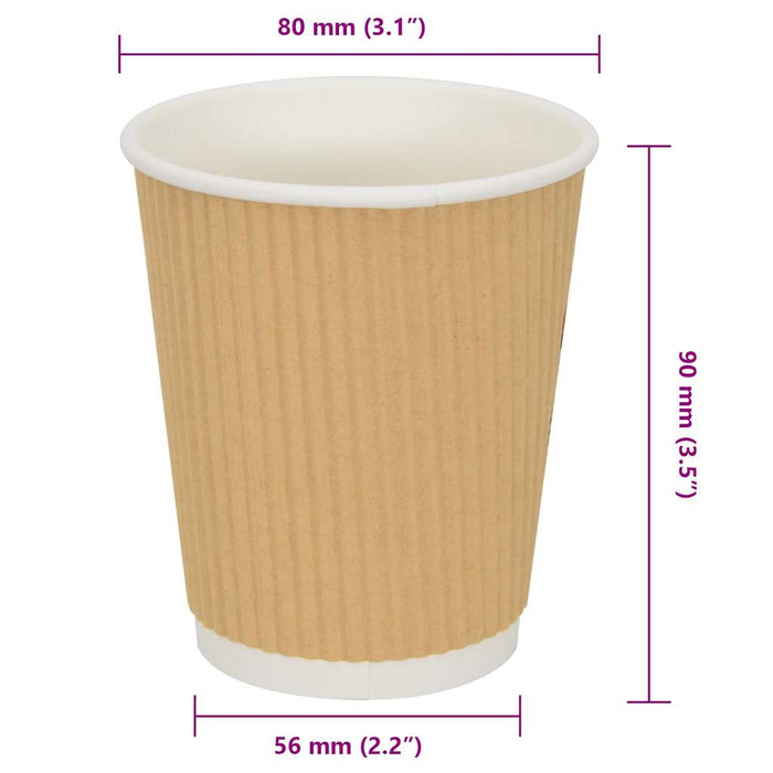 Cești de cafea din hârtie 500 buc 8oz 200ml maro - WALTI WALTI