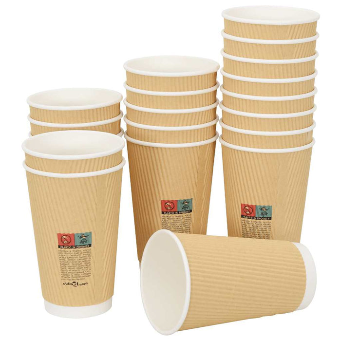Cești de cafea din hârtie 500 buc 16 oz 400 ml roșu și negru - WALTI WALTI