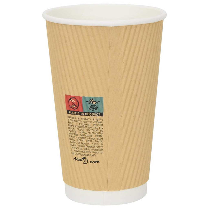 Cești de cafea din hârtie 500 buc 16 oz 400 ml roșu și negru - WALTI WALTI
