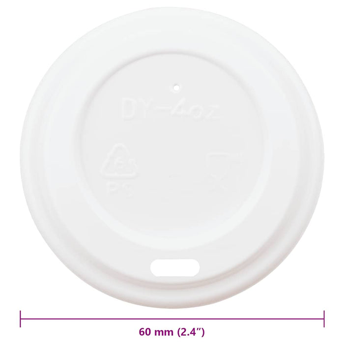 Capace pentru ceașcă cafea hârtie 4oz 1000 buc plastic alb - WALTI WALTI