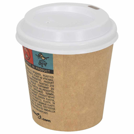 Capace pentru ceașcă cafea hârtie 4oz 1000 buc plastic alb - WALTI WALTI