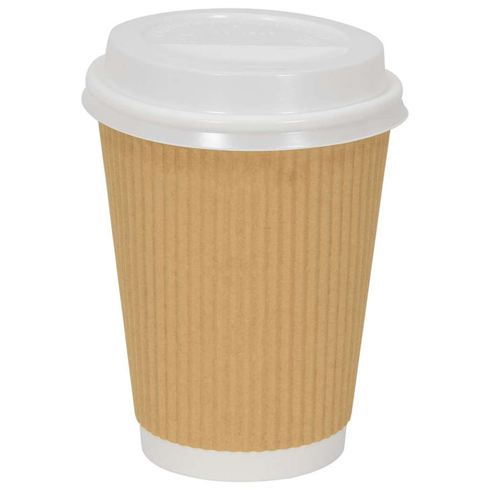 Capace pentru cești cafea hârtie 12 oz și 16 oz 1000 buc. alb - WALTI WALTI