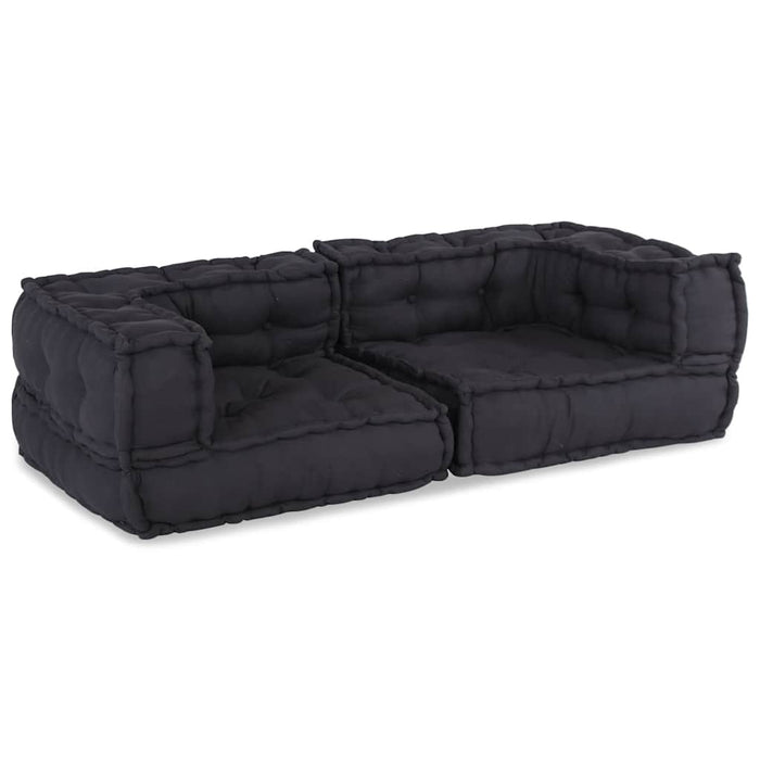 Canapea modulară cu 2 locuri Antracit 140x70x36 Material - WALTI WALTI