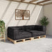 Canapea modulară cu 2 locuri Antracit 140x70x36 Material - WALTI WALTI