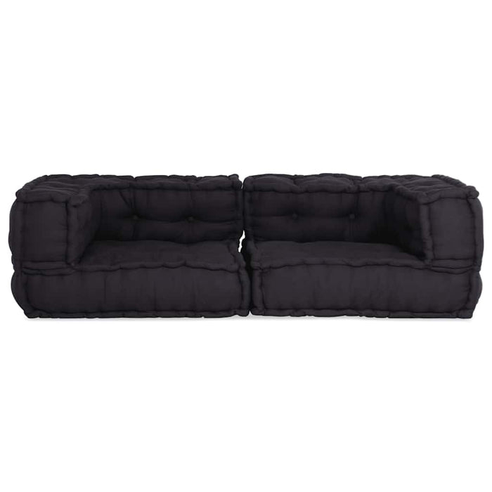 Canapea modulară cu 2 locuri Antracit 140x70x36 Material - WALTI WALTI