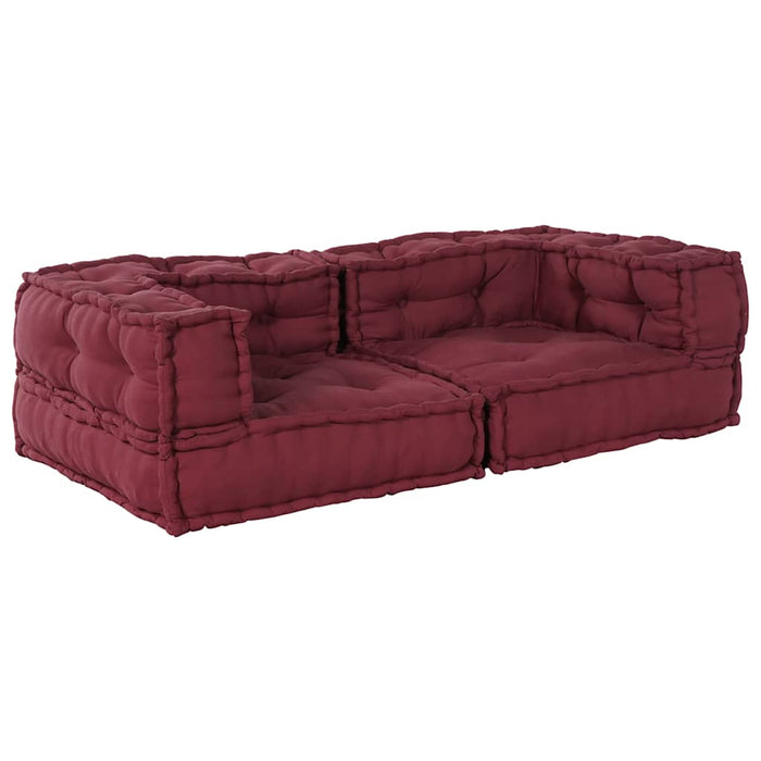 Canapea modulară cu 2 locuri maro 140x70x36 țesătură WALTI