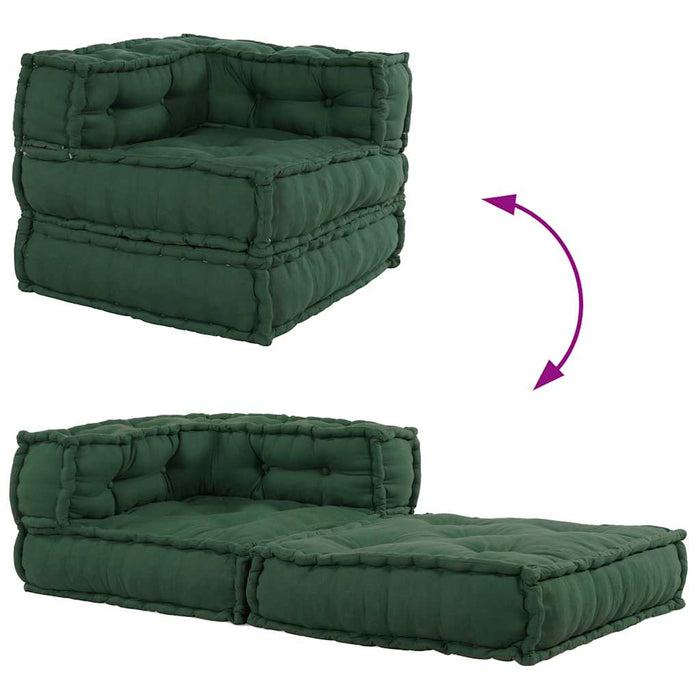 Unitatea de sofa modulară verde 70x70x54 țesătură WALTI