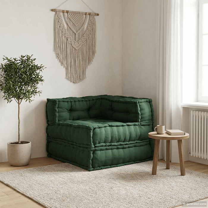 Unitatea de sofa modulară verde 70x70x54 țesătură WALTI