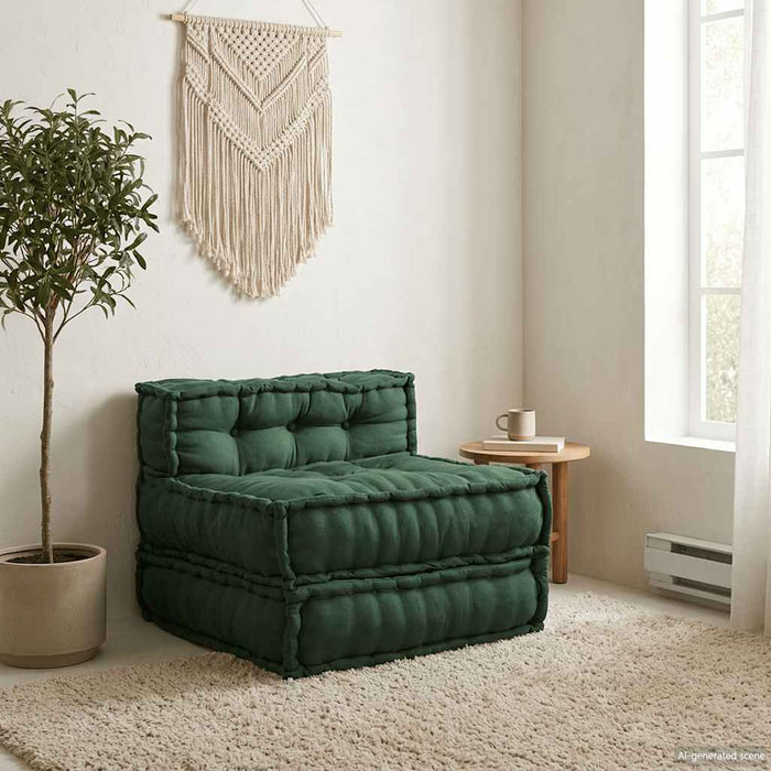 Unitatea de sofa modulară verde 70x70x54 țesătură WALTI