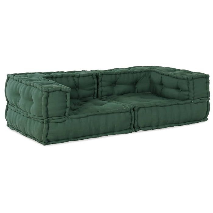Canapea modulară cu 2 locuri verde 140x70x36 țesătură WALTI