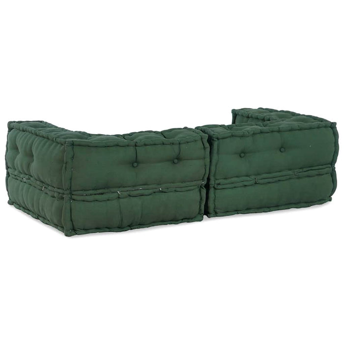 Canapea modulară cu 2 locuri verde 140x70x36 țesătură WALTI