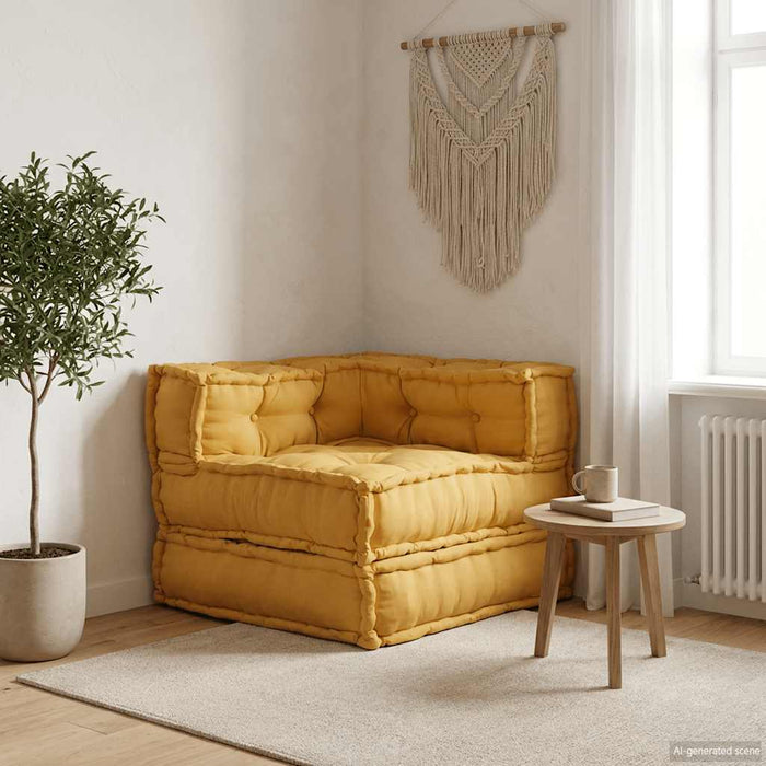Unitatea de sofa modulară galben 70x70x54 țesătură WALTI