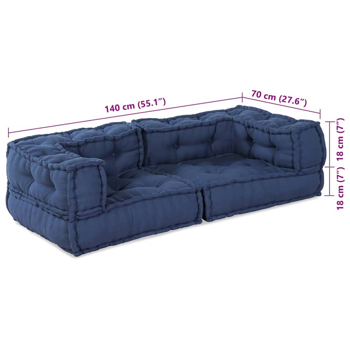 Unitate de canapea modulară 3 pcs Indigo 140 x 70 x 36 cm WALTI
