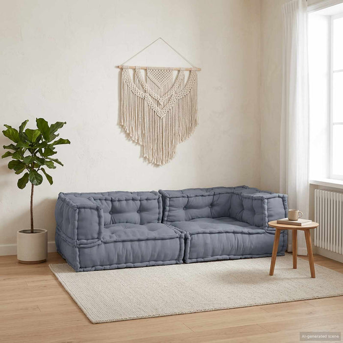Unitate de canapea modulară 3 pcs Gri 140 x 70 x 36 cm Țesătură WALTI