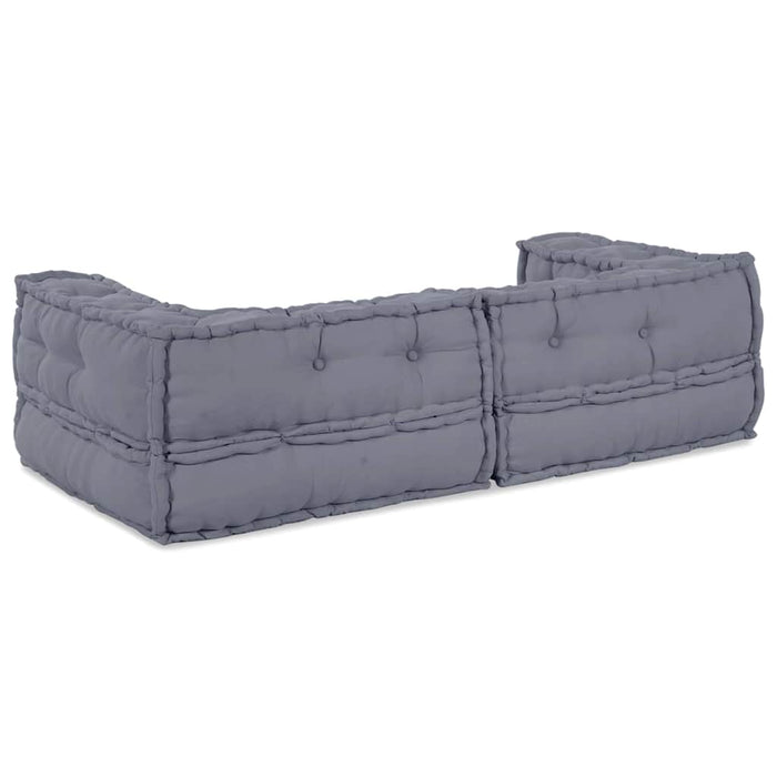 Unitate de canapea modulară 3 pcs Gri 140 x 70 x 36 cm Țesătură WALTI