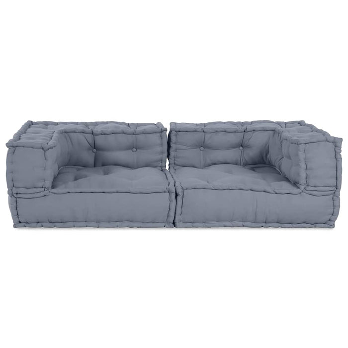 Unitate de canapea modulară 3 pcs Gri 140 x 70 x 36 cm Țesătură WALTI