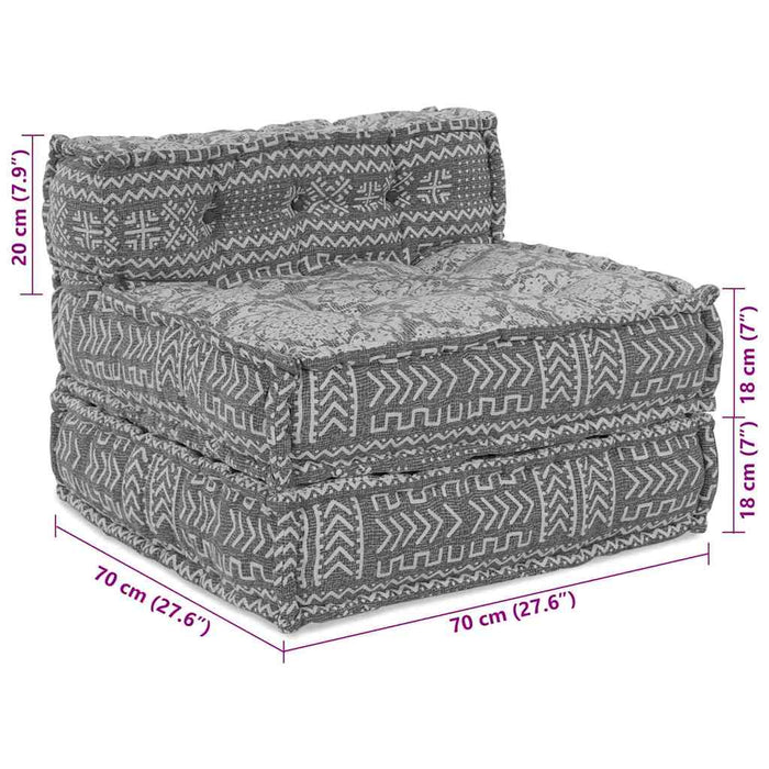 Canapea modulară Gri deschis 70 x 70 x 56 cm țesătură - WALTI WALTI
