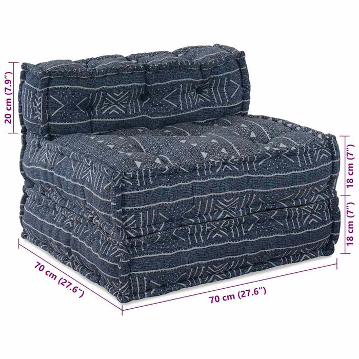 Canapea modulară Imprimare Indigo 70 x 70 x 56 cm țesătură - WALTI WALTI