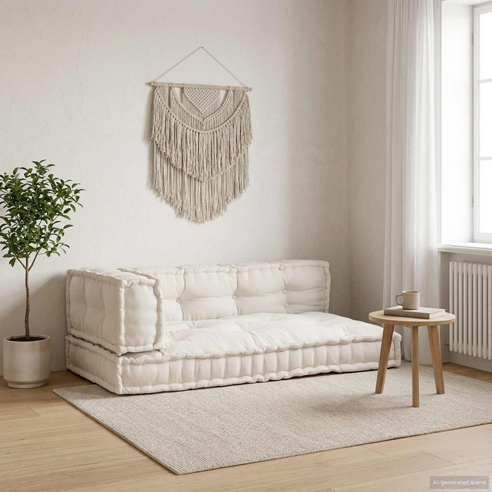 Perna pentru canapea pe palet 3 pcs Crem 120 x 80 x 34 cm - WALTI WALTI