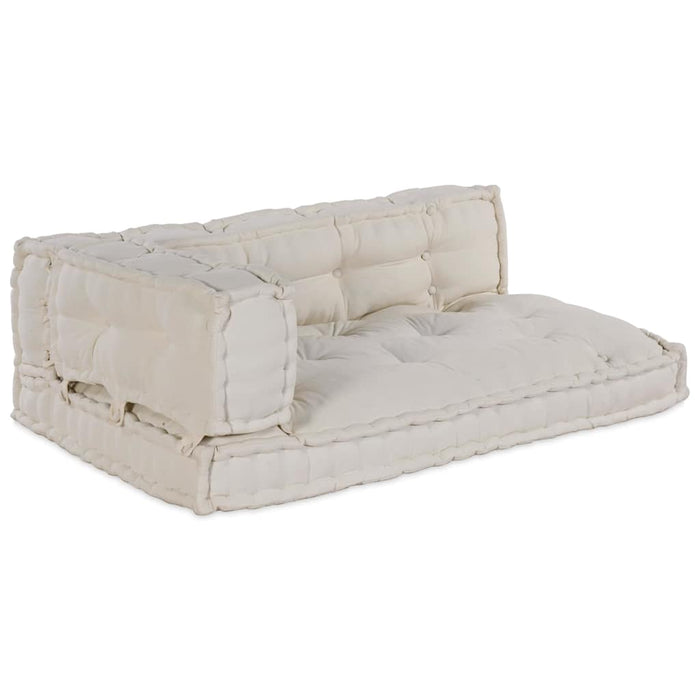 Perna pentru canapea pe palet 3 pcs Crem 120 x 80 x 34 cm - WALTI WALTI