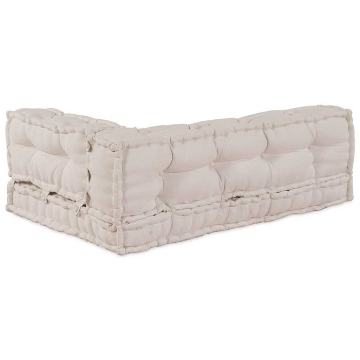 Perna pentru canapea pe palet 3 pcs Crem 120 x 80 x 34 cm - WALTI WALTI