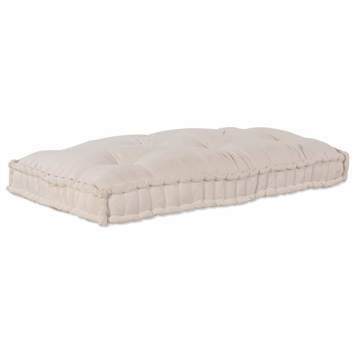 Perna pentru canapea pe palet Crem 120 x 80 x 12 cm Țesătură WALTI