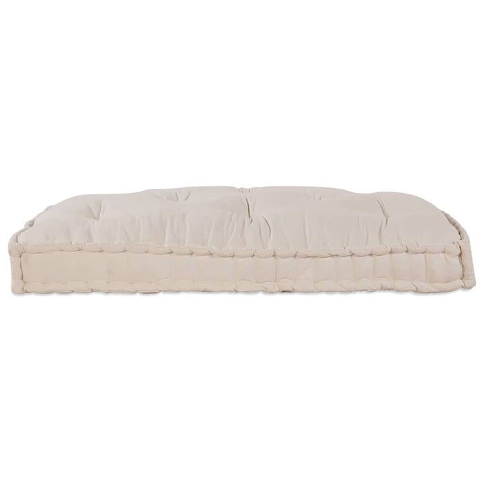 Perna pentru canapea pe palet Crem 120 x 80 x 12 cm Țesătură WALTI